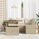 Havesofa Sæt 5 stk. Beige og creme