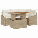 Havesofa Sæt 5 stk. Beige og creme