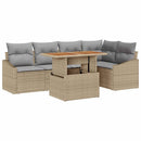 Havesofa Sæt 6 stk. Beige og grå