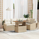 Havesofa Sæt 6 stk. Beige og creme