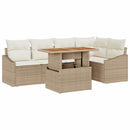 Havesofa Sæt 6 stk. Beige og creme