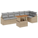 Have Spisebordssæt med pude 7 pcs Beige og grå