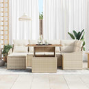 Havesofa Sæt 7 pcs Beige og creme