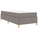 Sengestel med madras Gråbrun 90 x 190 cm Stof