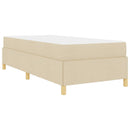 Sengestel med madras Creme 90 x 190 cm Stof