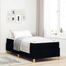 Sengestel med madras Sort 90 x 200 cm Stof