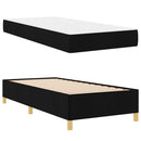 Sengestel med madras Sort 90 x 200 cm Stof