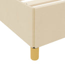 Sengestel med madras Creme 90 x 200 cm Stof