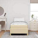 Sengestel med madras Creme 90 x 200 cm Stof