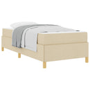 Sengestel med madras Creme 90 x 200 cm Stof