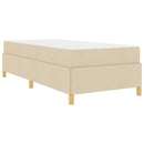 Sengestel med madras Creme 90 x 200 cm Stof