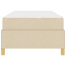 Sengestel med madras Creme 90 x 200 cm Stof