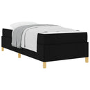 Sengestel med madras Sort 100 x 200 cm Stof