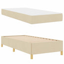 Sengestel med madras Creme 100 x 200 cm Stof