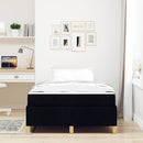 Sengestel med madras Sort 120 x 190 cm Stof