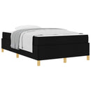 Sengestel med madras Sort 120 x 190 cm Stof