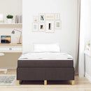 Sengestel med madras Mørk Brun 120 x 190 cm Stof