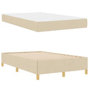 Sengestel med madras Creme 120 x 190 cm Stof