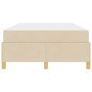 Sengestel med madras Creme 120 x 190 cm Stof