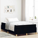 Sengestel med madras Sort 120 x 200 cm Stof