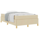 Sengestel med madras Creme 120 x 200 cm Stof
