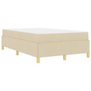 Sengestel med madras Creme 120 x 200 cm Stof
