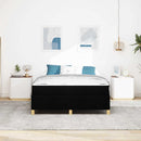 Sengestel med madras Sort 140 x 190 cm Stof