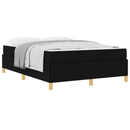 Sengestel med madras Sort 140 x 190 cm Stof