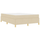 Sengestel med madras Creme 140 x 190 cm Stof