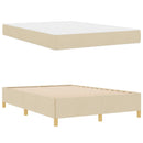 Sengestel med madras Creme 140 x 200 cm Stof