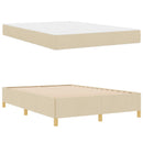 Sengestel med madras Creme 140 x 200 cm Stof