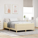 Sengestel med madras Creme 160 x 200 cm Stof