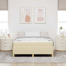 Sengestel med madras Creme 160 x 200 cm Stof