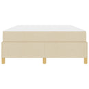 Sengestel med madras Creme 160 x 200 cm Stof