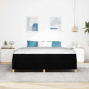 Sengestel med madras Sort 180 x 200 cm Stof