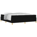 Sengestel med madras Sort 180 x 200 cm Stof