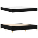 Sengestel med madras Sort 180 x 200 cm Stof