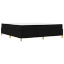 Sengestel med madras Sort 180 x 200 cm Stof