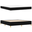 Sengestel med madras Sort 180 x 200 cm Stof