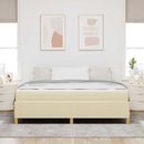 Sengestel med madras Creme 180 x 200 cm Stof