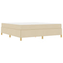 Sengestel med madras Creme 180 x 200 cm Stof