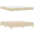 Sengestel med madras Creme 180 x 200 cm Stof