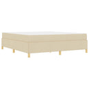 Sengestel med madras Creme 180 x 200 cm Stof