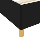 Sengestel med madras Sort 200 x 200 cm Stof