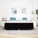 Sengestel med madras Sort 200 x 200 cm Stof