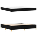 Sengestel med madras Sort 200 x 200 cm Stof