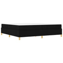 Sengestel med madras Sort 200 x 200 cm Stof