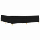 Sengestel med madras Sort 200 x 200 cm Stof