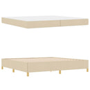 Sengestel med madras Creme 200 x 200 cm Stof