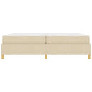 Sengestel med madras Creme 200 x 200 cm Stof